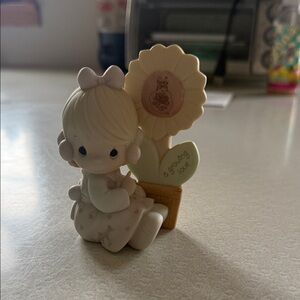 Precious Moments Figurine with Cream and Tan Accents